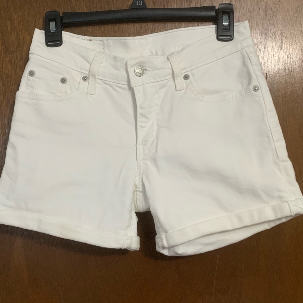 Levi's Women's White Jean Shorts